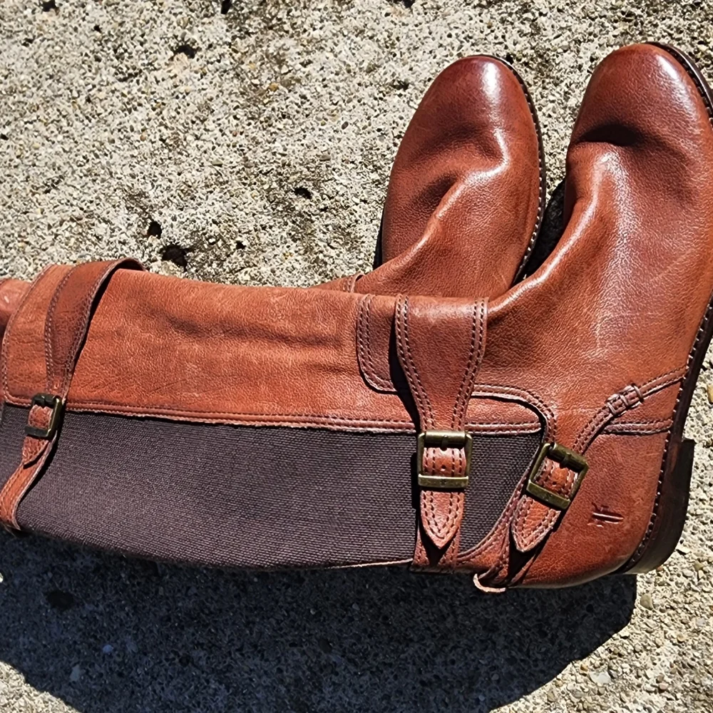 Frye Leather Buckle Riding Boots Size 7 - Picture 4 of 7